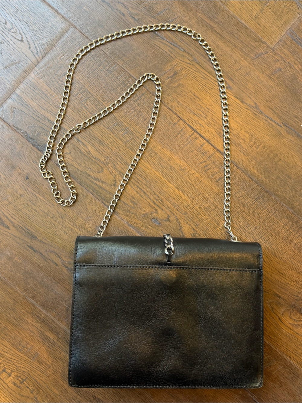 Patricia Nash Black Leather Chain Crossbody with Tassel - Picture 3 of 11